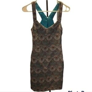 ZARA Trafaluc Embroidery Embroidered Tapestry Babydoll Mini Dress - XS